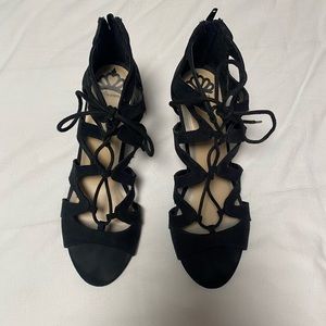 Black Lace Up Heels
